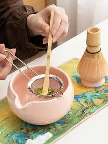 5 قطع طقم أدوات الشاي الماتشا ، مضرب مسحوق الماتشا من البامبو اليدوي ، ملعقة ، منخل ، أدوات تحضير مسحوق الماتشا المحمولة ، مناسبة لطقوس الشاي اليابانية، أدوات البامبو للشاي ، هدية للأصدقاء والأحباء وأعياد الأمهات والكريسماس والزفاف - مجموعة من خمس قطع - مشاهدة 11