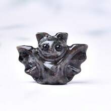 CUPIDCRYSTAL Exquisite Natural Crystal Carving Bat, Unique Design, Healing Crystal, Stones Containing Energy, Energy Healing Meditation Stone, Perfect For Home Decor & Gift Giving, For Pocket Decoration, For Halloween Gift, From The Brand