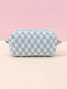 1Pc Blue And White Knitted Soft Classic Waterproof Large Capacity Travel Portable Classic Octagonal Bag Makeup Bag For Women Girls, Makeup Bag Makeup Pouch Skincare Bag Toiletry Bag Packing Cubes, Travel Essentials Cruise Essentials Dorm Essentials, Wedding Bridesmaid Gifts, Mom Gifts, Birthday Gifts, Bathroom Living Room Bed Lip Oil Organizer, Nail Polish Organizer Makeup Travel Toiletry Organizer Gifts Storage Zipper Accessories Nail Bag, Makeup Bag, Make Up Pouch, Makeup Bags,Cosmetic Bag,Makeup Organiser,Travel,Makeup Pouch,Bag,Vanity,Make Up Pouch,Travel Essentials,Pouch Bag,Travel Essential,Vanity Accessories,Small Makeup Bag,Makeup Pouch,Cosmetic Bag,Travel Essential,Large Capacity,Large Makeup Bag,Christmas Gifts,Pouch,Travel,Gifts For Women Travel Essential,Pouch,Clutch / Small Handbag, Makeup Organizer,Makeup Organize,Pouch,Brush Holder,Mini Pouch,Large Capacity Pouch,Gifts For Women,Christmas Gifts,Gift Ideas For Women LZEG - Xanh và trắng - Xem 3
