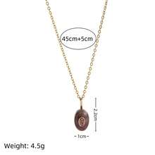 1 件精致时尚的不锈钢锆镶嵌水滴形吊坠项链，适合女性自由搭配日常服饰，适合度假休闲和日常佩戴。女士珠宝。 - 彩色 - 查看 2