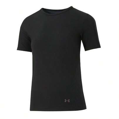 Under Armour Women's UA Rush Seamless Short Sleeve T-Shirt, 1373929-001, For Daily Workout And Outdoor Sports