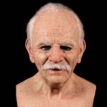 1pc Realistic Grandma Latex Head Cover, Bald Old Lady Face Mask, Silicone Head Mask, Costume Accessory For Daily Use, Party, Club, Stage Performance - Multicolor - View 14