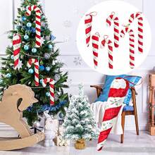 1 件圣诞拐杖糖大号装饰吊坠，圣诞树吊坠挂饰圣诞派对用品 - 彩色 - 查看 3