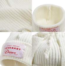 Knit Hats Cute Bunny Long Ears Funny Hat Fluffy Winter Warm Knit Rabbit Crochet Skull Outdoor Slouchy Hathalloween - 紫色 - 查看 2