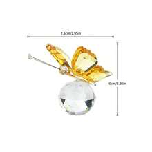 1 Piece Crystal Flying Butterfly With Crystal Ball Base Figurine Collection Cut Glass Ornament Statue Animal Collectible - 1 Piece - View 5