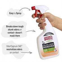Natures Miracle Skunk Odor Remover 32 Fluid Ounces Removes Skunk Odors On Fabrics Clothing Carpets And Other SurfacesRR8 - như hình ảnh - Xem 7