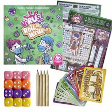 1 Box "Virus! Roll & Write" Card Game - Strategic Dice Rolling & Writing Challenges, Fast 15-20 Mins Pandemic Themed Tabletop Game, Suitable For Family Game Night