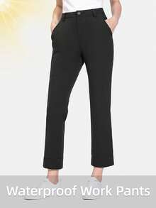 baleaf 女式高尔夫裤弹力轻便速干防水工作裤带拉链口袋（建议选择尺码：常规身材拍小一码。）