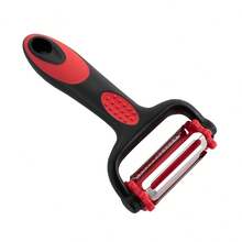 1件可旋转不锈钢刀片蔬菜削皮器，厨房不锈钢去皮削皮器，旋转多功能三面瓜刨，土豆削皮器，苹果削皮器，胡萝卜削皮器，黄瓜切片器，三合一多功能削皮削皮器，蔬菜水果瓜刨，不锈钢削皮器去皮水果刀多功能土豆甘蔗刮刀刨削皮器