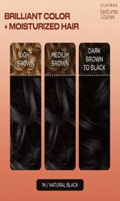 Clairol Textures &Amp; Tones Permanent Hair Dye, 1B Silken Black Hair Color, Pack Of 1