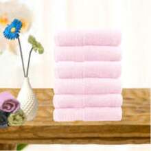 6-Pack Ultra-Light Cotton Face Washers - Soft Baby Pink For Gentle Cleansing And Daily Use