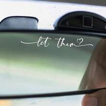 3X Drive Safe We Love You Rearview Mirror Decal, Car Mirrors Sticker, Car Stickers Women, I Love You Drive Safe Mirror Sticker - Let Them - View 7