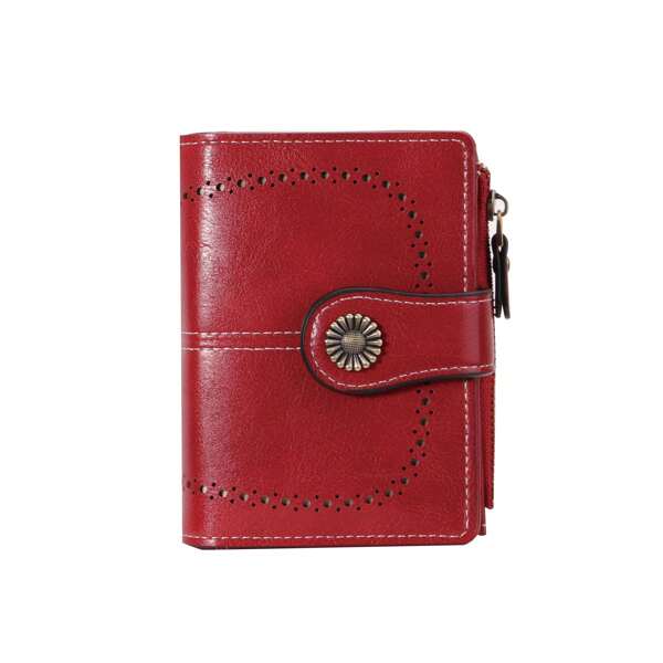 Suphiar Carteira com Zíper Bloqueador RFID, Multi Compartimentos para Cartões, com Botão Pressão, Design de Moda Europeu e Americano para Mulheres, Carteira de Dinheiro, Bolsa, Carteira Pequena, Carteira Fofa