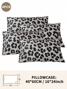 1pc/2pcs/4pcs Leopard Print Pillowcase (Pillow Insert Not Included), Soft & Comfortable, Suitable For All Seasons - Multicolor - View 47