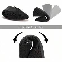Womens Flat Shoes Classic Pointed Toe Flats Knitted Dress Shoes Soft Comfortable Dressy Flats Women - 黑色網眼 - 查看 3
