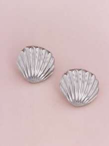 1 Paar elegante und exquisite muschelförmige Ohrringe im modischen Stil