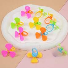 Bague moulinet pour enfants, bagues en plastique de dessin animé mignon de princesse, jouet de bijoux pour filles