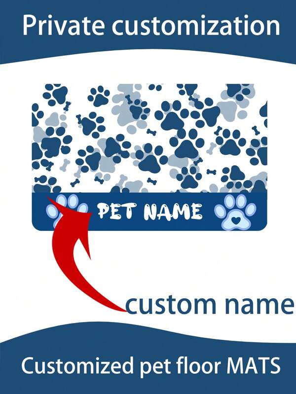 1 pieza de Alfombrilla personalizada para alimentar a las mascotas: con impresión de foto y nombre, suave, antideslizante, absorbente, de secado rápido y resistente al agua, fácil de limpiar - Regalo exclusivo para amantes de perros y gatos, artículos para mascotas