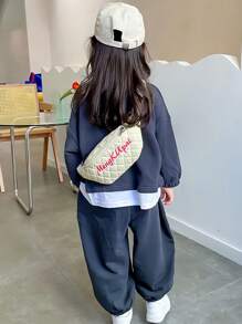 Embroidered Personalized PU Belt Bag,Toddler Youth Fanny Pack Cross Body,Custom Kids Bag, Custom Belt Bag, Kids Gift