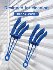 1pc Detachable And Washable Air Conditioner Outlet Gap Dust Removal Brush, Fan Cleaning Artifact, Blinds Cleaning Brush, Car Air Conditioning Gap Brush, Blind Spot Gap Cleaning, Three-In-One Multifunctional Cleaning Brush, Cleaning Hard-To-Clean Places, Dual-Use For Home And Car - Blue - View 12