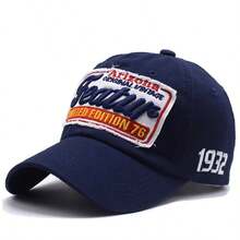 单色字母棒球帽，户外休闲