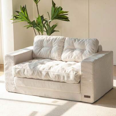 MAXYOYO Convertible Sofa Bed,Pull-Out Double Sofa Bed,2-In-1 Folding Sofa Bed Filled With High-Density Sponge,Folding Floor Sofa With Pillows,Suitable For Living Room,Bedroom,Study