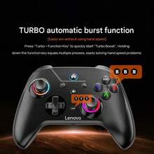 Lenovo S02 All-Platform Compatible Controller: Bluetooth/2.4G/Wired Tri-Mode, Xbox-Style Ergonomic Design - Retro White - View 5
