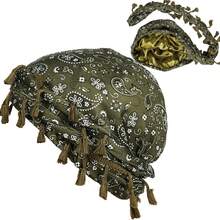 Awegeo 男士头巾，男女通用佩斯利印花双层头巾，采用独特的编织设计，多功能头巾，适合休闲和户外活动 - 彩色 - 查看 9