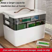 3-Tier Medicine Organizer - Portable First Aid Storage Case For Home & Office - White - View 7