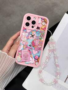 平面彩绘凹槽粉色带蝴蝶链防震厚实简约时尚外壳适用于 16/ 15、彩绘 15 Pro Max、苹果 P13 手机壳 P14 女款 P11 软壳 P12、防震 XS.XR/16 ProMax/13 手机壳/保护套/78P.78GES2iPhone 16/ 15/XR/ 16 ProMax/7P8P/P12 Pro Max/P13 Pro Max/P14 Pro Max/P13/P14/P11/P12/P14 女款软防震 XS/S/XS MAX/78GES 手机壳外壳保护套 - 彩色 - 查看 3