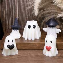 Molde de silicona para velas con forma de fantasma de Halloween 3D, herramienta para hacer manualidades de yeso y resina, regalos artesanales para festividades y decoración para el hogar - Multicolor - Ver 2
