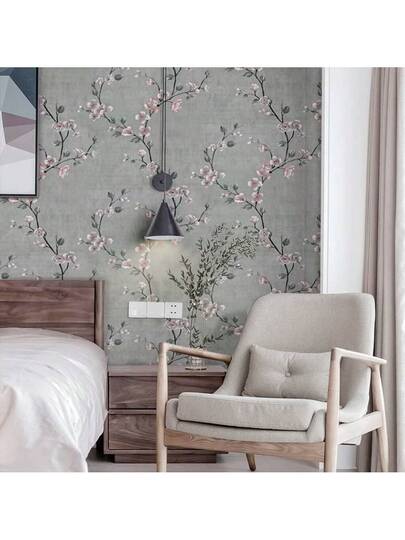 Roll Of Roze Bloemen Wallpaper Plum Blossom Self Adhesive Vinyl Peel Off Contact Paper Bedroom Living Room Wand Home ation Stickers Kitchen Countertop Cabinet Door Furniture Renovation Hoes Film DIY Easy Installation Removable 17.7in*393.7/196.8/118.1/39.3in view 5
