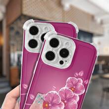 Funda para teléfono con diseño de orquídeas moradas. Compatible con 12 Pro, 16, 11 Pro, 13, 15, 14 Plus, XR y XS. - Colores mixtos 1 - Ver 3