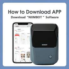 Niimbot B1 迷你便携式热敏打印机不干胶标签机口袋打印机标签机蓝牙 Niimbot B1 - Lake Blue - 查看 5