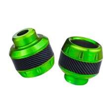 1set 2Pcs Universal Motorcycle Wheel Protection Crash Pad Motorbike Crash Protectors Alloy Motocross Falling Front Fork Slider Cups - Enhanced Motorcycle Fork Protectors - Anti-Collision, Shock Absorbing Cups For Enhanced & Stability.