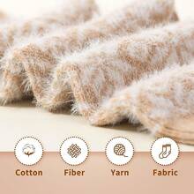 SISOSOCK 5 Pairs Fuzzy Soft Cozy Fluffy Socks Women, Casual Thick Plush Comfy Sleep Socks, Warm Winter Gifts Women - 多色-lb-3 - 查看 3