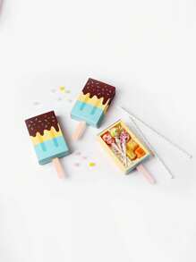 20pcs/Set Blue + Pink Ice Cream Candy Box, Cookie Box, Gift Box, Wedding & Party Supplies