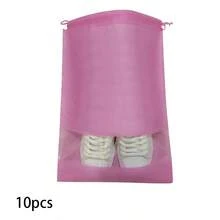10pcs Black Shoe Organizer Home Travel Dustproof Shoe Organizer Shoe Bags Travel Dustproof Shoe Bags For Storage Transparent Shoe Bags Travel With Drawstring, Suitable For Travel Carrying, Storage Bag For School School Accessories School Stuffdorm Room Essentials Clothes Organizer Closet Organization And Storage Bedroom - Multicolor - View 15