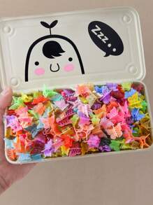 889pcs/Set Girls Flower Heart Bow Cute Simple Princess Hair Clips, Hair Ties, Hair Bands, Hair Accessories Set, Suitable For Daily Use And Gift