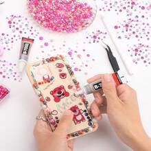 2.368 Stücke 3-10mm gemischte Perlen Harz Strass Flachperlen Verzierungen DIY Bastelbedarf für Handyhülle, Spiegel, Tasse, Basteleien, Schuhe - Gemischtes Pulver AB Farbe - Übersicht 6