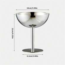 1 件不锈钢抛光圆形甜点碗 - 防锈，优雅的金属表面，非常适合节日娱乐和日常使用，节日餐具 | 光滑的金属表面 | 防锈材料