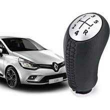 Clio 3 Gang Switch Knob - Leather - 5-Speed Gear Lever Suitable For Laguna / Megane 2 / Clio 4 / Scenic / Kangoo