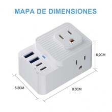 American Standard Power Socket Household Wiring Board Desktop Socket - Blanco - Ver 3