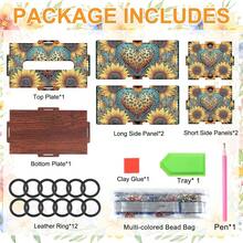 1pc Diamond Painting Kit Tissue Box, DIY Special Shape Diamond Art Partial Mosaic Handmade Making Tissue Storage Box Kit, Modern Home Dining Living Room Table Top Art Decoration - Tan - View 3
