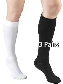 3 双女士纯色花卉蕾丝镂空渔网袜，小腿洛丽塔风格中筒袜，适合日常穿着 - 不透小腿 - 查看 8