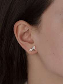 1 Paar S925 Sterling Silber zarte elegante Libellen Ohrstecker für Frauen, einzigartiges Design