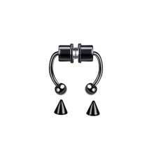 5pcs Stainless Steel Fake Nose Ring Hoop Fake Piercing Hoop Septum Rings Fashion Body Jewelry Gifts