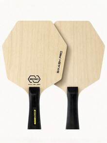 1 pieza Paleta de tenis de mesa con forma hexagonal, hoja de madera pura de cinco capas con forma especial - Albaricoque - Ver 4