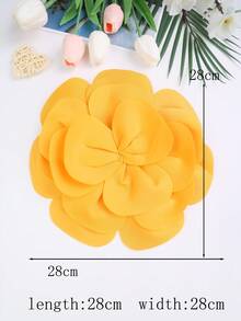 流行大号 4 层彩色空气层 3D 面料花胸针，多层褶边手工串珠 DIY 服装配饰，婚纱装饰材料，长度：28-30 厘米/宽度：24-28 厘米 - 多色 - 查看 27