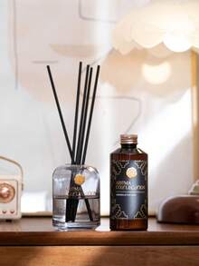 1 Set de Difusor de Aromaterapia con Varillas, Aceites Esenciales Naturales Mezclados, Decoración del Hogar, Aroma Duradero, Adecuado para Regalos de Boda, Cumpleaños, Día de San Valentín, Navidad, Fiestas, Aplicable para Dormitorio, Estudio, Sala de Estar, Baño, Desodorización - Aceites esenciales extraídos de plantas naturales. - Ver 7